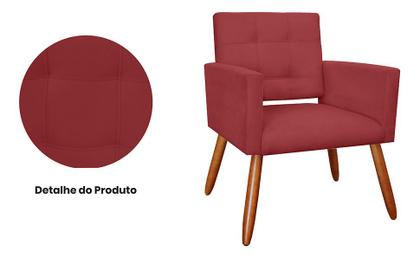 Imagem de Poltrona Decorativa Para Sala Camila Suede - Estopar