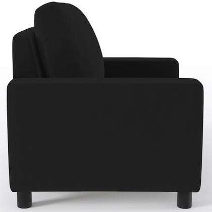 Imagem de Poltrona Decorativa Para Sala De Estar E Recepção Malta L02 Suede Preto - Lyam Decor