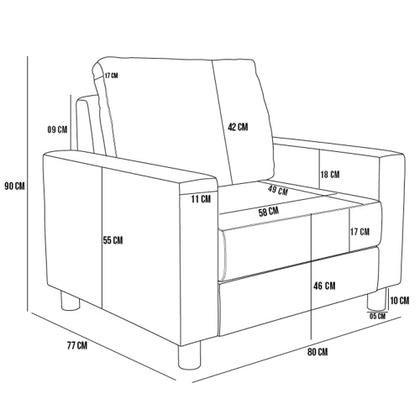 Imagem de Poltrona Decorativa Para Sala De Estar E Recepção Malta L02 Suede Preto - Lyam Decor