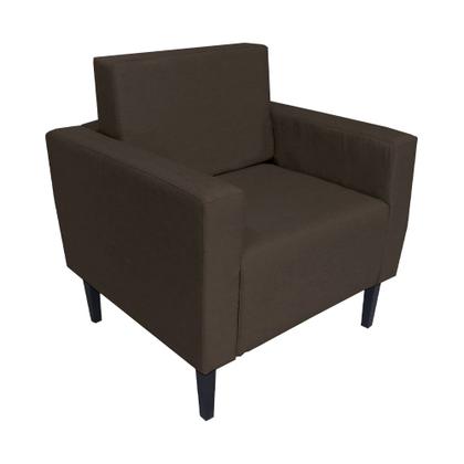 Imagem de Poltrona Decorativa Para Sala de Estar Leticia Slim Suede Marrom - LM DECOR
