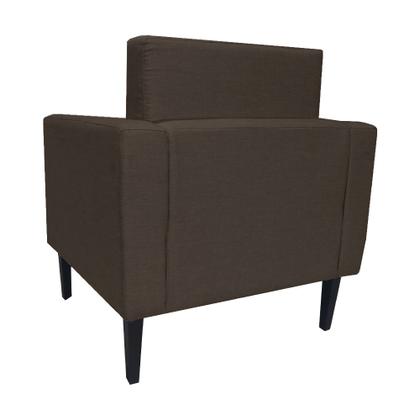 Imagem de Poltrona Decorativa Para Sala de Estar Leticia Slim Suede Marrom - LM DECOR