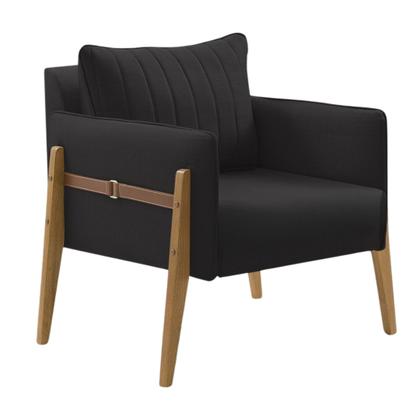 Imagem de Poltrona Decorativa para Sala de Estar Orion Preto