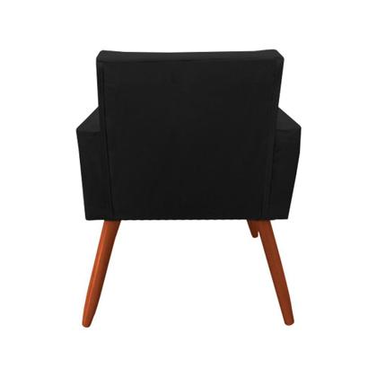 Imagem de Poltrona Decorativa para Sala - Quarto - Escritório - Recepção - Cor Preto - Campos Decor