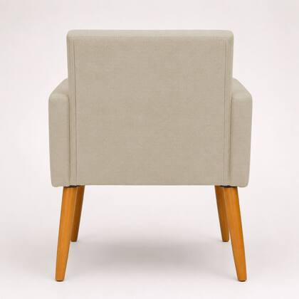 Imagem de Poltrona Decorativa Para Sala Recepção Consultório Escritório Cadeira Nina Tecido Suede Pé Palito