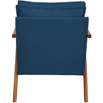 Imagem de Poltrona Decorativa Para Sala Recepção Manicure Consultório Clínica Cadeira Reforçada Shine Madeira Maciça Tecido Suede