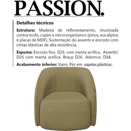 Imagem de Poltrona Decorativa Passion Linho TCE 1025 Moll