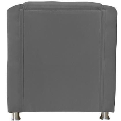 Imagem de Poltrona Decorativa TillakTillak Consultório Recepção Sala Material Sintético Cinza