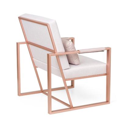 Imagem de Poltrona Detail Estofado Várias Cores Base Aço Preta Tam: G - Datelli Design