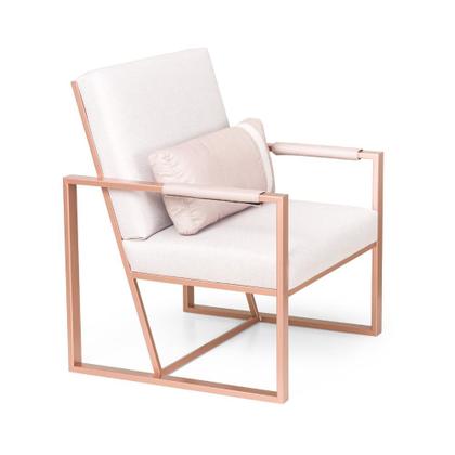 Imagem de Poltrona Detail Estofado Várias Cores Base Aço Preta Tam: G - Datelli Design