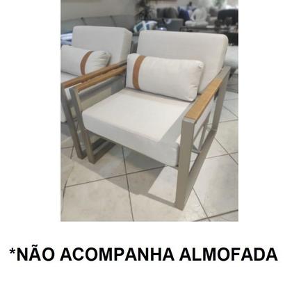 Imagem de Poltrona Detail Estofado Várias Cores Base Aço Preta Tam: G - Datelli Design