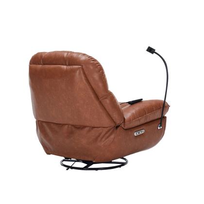 Imagem de Poltrona do Papai Cinema Elétrica Boston com Massagem Aquecimento Balanço Entrada USB/USB-C PU Caramelo G94 - Gran Belo