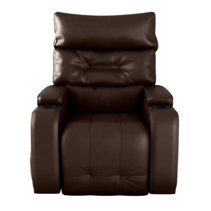 Imagem de Poltrona do Papai Cris 84cm Giratória e Balanço Reclinável Manual material sintético Marrom - Sallar Home