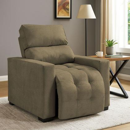 Imagem de Poltrona do Papai e Mamae Reclinavel Com Apoio Pros Pes Soft Madri Luxo Encosto com 4 Regulagens