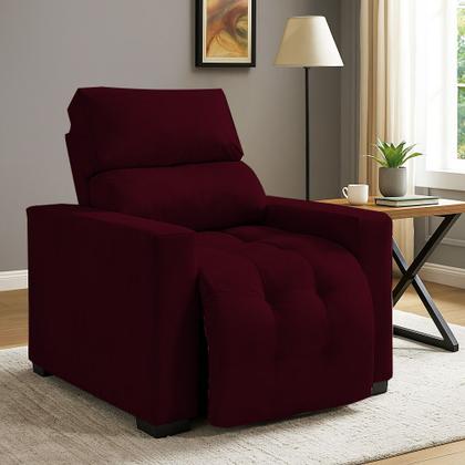 Imagem de Poltrona do Papai e Mamae Reclinavel Com Apoio Pros Pes Soft Madri Luxo Encosto com 4 Regulagens