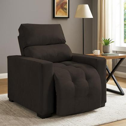 Imagem de Poltrona do Papai e Mamae Reclinavel Com Apoio Pros Pes Soft Madri Luxo Encosto com 4 Regulagens