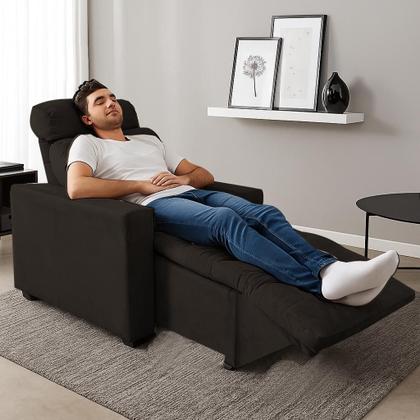 Imagem de Poltrona do Papai e Mamae Reclinavel Com Apoio Pros Pes Soft Madri Luxo Encosto com 4 Regulagens