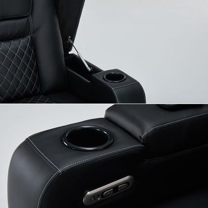 Imagem de Poltrona do Papai Elétrica Gamer Chicago com Aquecimento Massagem Porta Copos Entrada USB/USB-C PU Preto G94 - Gran Belo