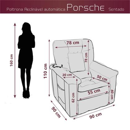 Imagem de Poltrona do Papai Eletrica Super Luxo com controle Remoto Porshe Matrix