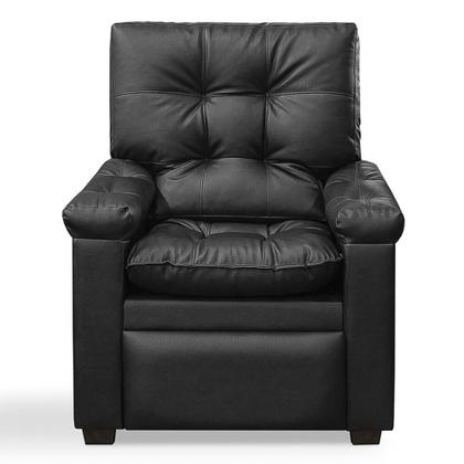 Imagem de Poltrona do Papai  material sintético Preto Imperador - SOFA STORE
