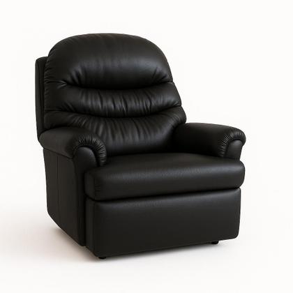 Imagem de Poltrona do Papai Realeza Preto Tecido Sintético material sintético Papai Mamãe Encosto Reclinável E Retrátil Sala Quarto Hospitalar Estetica