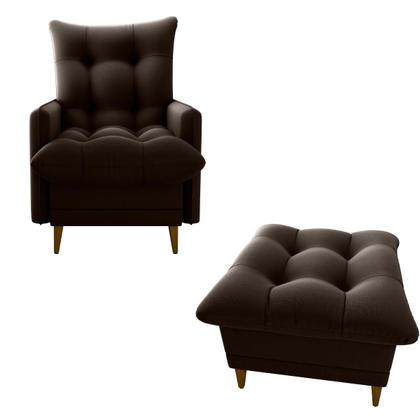 Imagem de Poltrona Do Papai Reclinável 3 Posições + Puff Suede Veludo