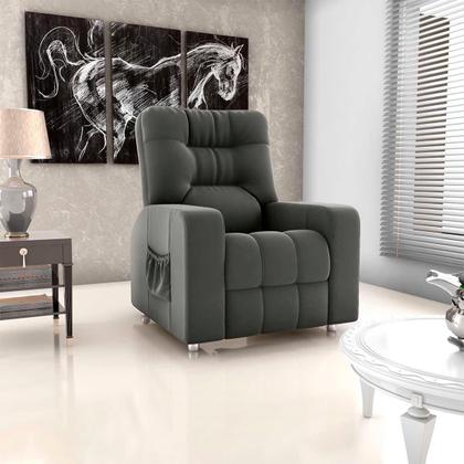 Imagem de Poltrona do Papai Reclinavel Azera Cinza Matrix