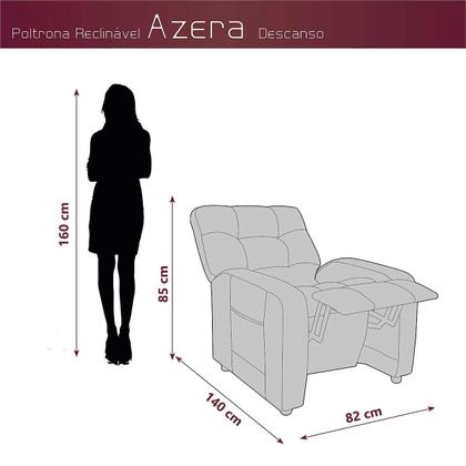 Imagem de Poltrona do Papai Reclinavel Azera Cinza Matrix