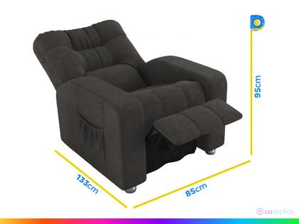 Imagem de Poltrona Do Papai Reclinável Azera Suede Marrom Matrix