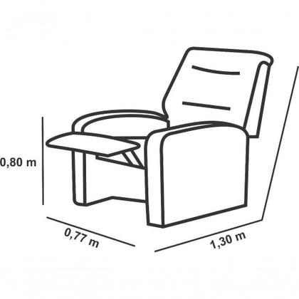 Imagem de Poltrona Do Papai Reclinável Classic Bege material sintético