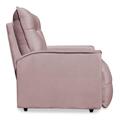 Imagem de Poltrona Do Papai Reclinável Confortável Luxo Apoio Para Pés Veludo Rosa
