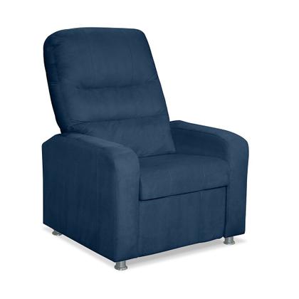 Imagem de Poltrona Do Papai Reclinável Confortável Suede Azul Marinho Sistema encosto reclinável e inclinável com mecanismo manual