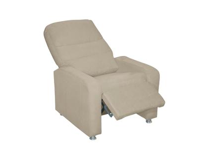 Imagem de Poltrona Do Papai Reclinável Confortável Suede bege Mecanismo Manual