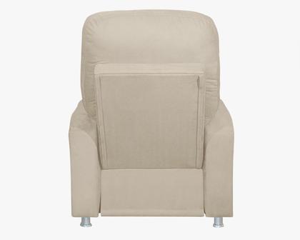 Imagem de Poltrona Do Papai Reclinável Confortável Suede Bege Sistema Mecanismo Manual