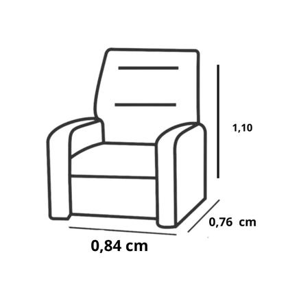 Imagem de Poltrona Do Papai Reclinável Confortável Suede Bege Sistema Mecanismo Manual