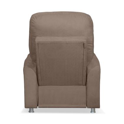 Poltrona Do Papai Reclinável Confortável Suede Capuccino Sistema encosto reclinável e inclinável com mecanismo manual - Sonho das Poltronas Imagem de Poltrona Do Papai Reclinável Confortável Suede Capuccino Sistema encosto reclinável e inclinável com mecanismo manual