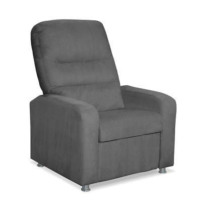 Poltrona Do Papai Reclinável Confortável Suede Cinza Escuro Sistema mecanismo manual - Sonho das Poltronas Imagem de Poltrona Do Papai Reclinável Confortável Suede Cinza Escuro Sistema mecanismo manual