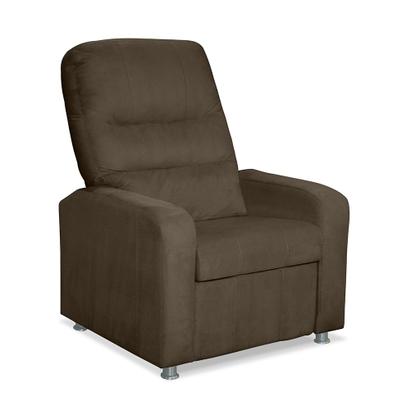 Poltrona Do Papai Reclinável Confortável Suede Marrom encosto reclinável e inclinável Sistema mecanismo manual - Sonho das Poltronas Imagem de Poltrona Do Papai Reclinável Confortável Suede Marrom encosto reclinável e inclinável Sistema mecanismo manual