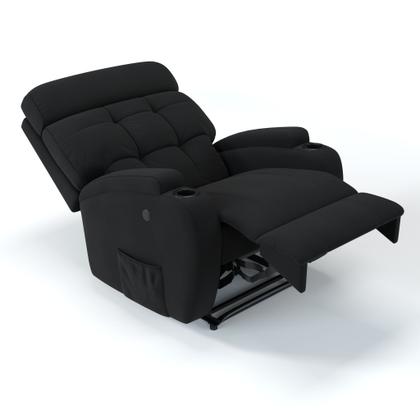 Imagem de Poltrona do Papai Reclinável Elétrica em Tecido Linho  - Modelo Florença Damie