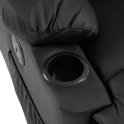 Imagem de Poltrona do Papai Reclinavel Elétrica Porto Korin Premium Preto