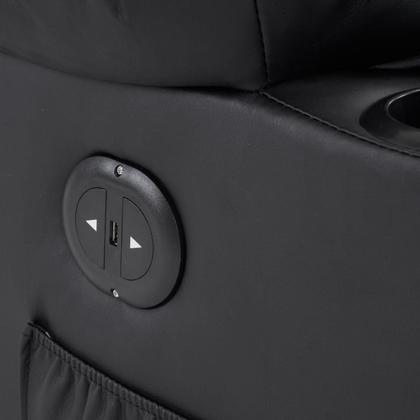 Imagem de Poltrona do Papai Reclinavel Elétrica Porto Korin Premium Preto