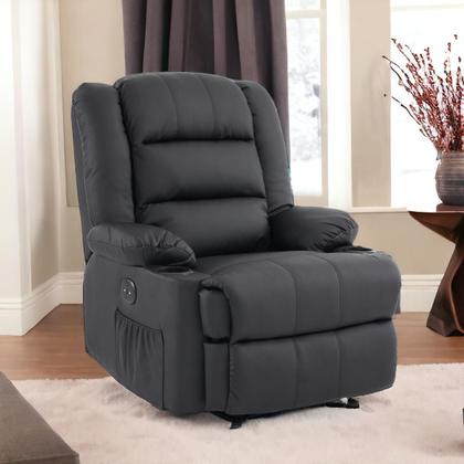 Imagem de Poltrona do Papai Reclinavel Elétrica Porto Korin Premium Preto