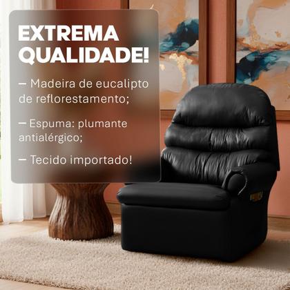 Imagem de Poltrona Do Papai Reclinavel em material sintético Conforto Do Vovô Amamentação