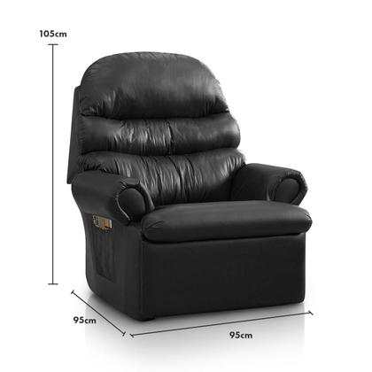 Imagem de Poltrona Do Papai Reclinavel em material sintético Conforto Do Vovô Amamentação