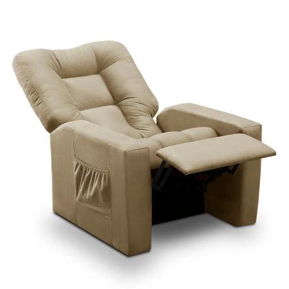 Imagem de Poltrona do Papai Reclinável Itália Suede Bege Adonai Estofados