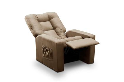 Imagem de Poltrona do Papai Reclinável Itália Suede Cappuccino Adonai Estofados