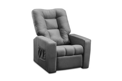 Imagem de Poltrona do Papai Reclinável Itália Suede Cinza Adonai Estofados