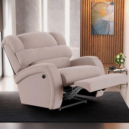 Imagem de Poltrona Do Papai Reclinável Kalie Power Elétrica Massagem Fh9 Veludo Rosê - Mpozenato