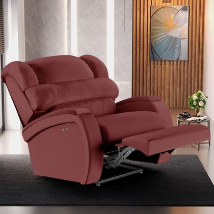 Imagem de Poltrona do Papai Reclinável Kalie Power Touch Massagem FH9 PU Vermelho - Mpozenato