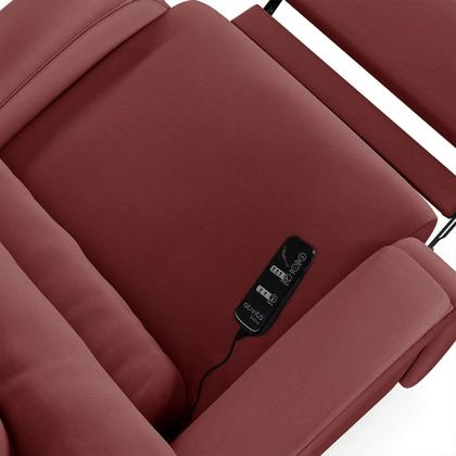 Imagem de Poltrona do Papai Reclinável Kalie Power Touch Massagem FH9 PU Vermelho - Mpozenato