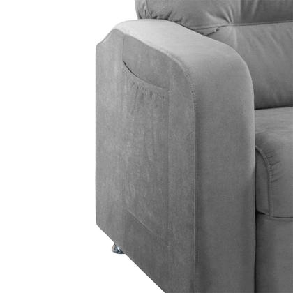 Imagem de Poltrona do Papai Reclinável Maldivas Suede Cinza Speciale Home